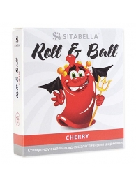 Стимулирующий презерватив-насадка Roll   Ball Cherry - Sitabella - купить с доставкой в Первоуральске