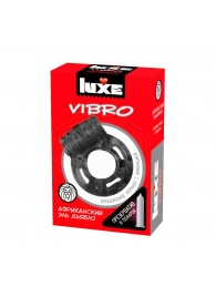 Чёрное эрекционное виброкольцо Luxe VIBRO  Африканский Эль Дьябло  + презерватив - Luxe - в Первоуральске купить с доставкой