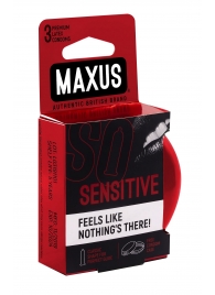 Ультратонкие презервативы в железном кейсе MAXUS Sensitive - 3 шт. - Maxus - купить с доставкой в Первоуральске