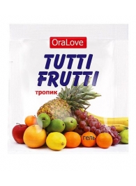 Пробник гель-смазки Tutti-frutti со вкусом тропических фруктов - 4 гр. - Биоритм - купить с доставкой в Первоуральске