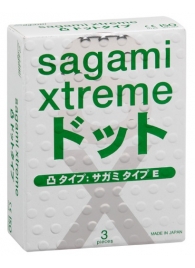 Презервативы Sagami Xtreme SUPER DOTS с точками - 3 шт. - Sagami - купить с доставкой в Первоуральске