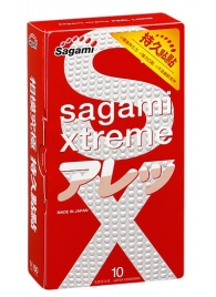Утолщенные презервативы Sagami Xtreme Feel Long с точками - 10 шт. - Sagami - купить с доставкой в Первоуральске