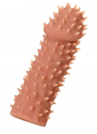 Телесная реалистичная насадка KOKOS Extreme Sleeve 07 с дополнительной стимуляцией - 12,7 см. - KOKOS - в Первоуральске купить с доставкой