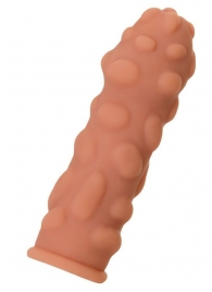 Телесная реалистичная насадка KOKOS Extreme Sleeve 11 с дополнительной стимуляцией - 12,7 см. - KOKOS - в Первоуральске купить с доставкой