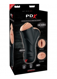 Мастурбатор в колбе с двумя тоннелями Double Penetration Vibrating Stroker - Pipedream - в Первоуральске купить с доставкой