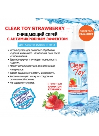 Очищающий спрей для игрушек CLEAR TOY Strawberry - 100 мл. - Биоритм - купить с доставкой в Первоуральске