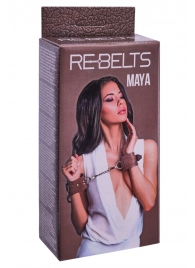 Коричневые кожаные наручники Maya - Rebelts - купить с доставкой в Первоуральске Коричневые кожаные наручники Maya - Rebelts - купить с доставкой в Первоуральске