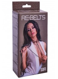 Коричневый поводок и чокер с кольцом Sofi - Rebelts - купить с доставкой в Первоуральске