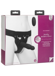 Черный полый вибрострапон Body Extensions BE Aroused - 17,78 см. - Doc Johnson - купить с доставкой в Первоуральске