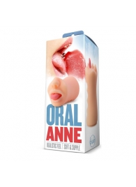 Телесный мастурбатор-ротик с язычком Oral Anne - Blush Novelties - в Первоуральске купить с доставкой