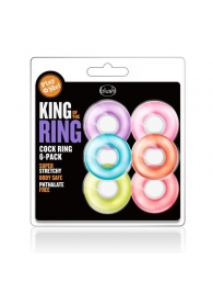 Набор из 6 эрекционных колец King of the Ring - Blush Novelties - в Первоуральске купить с доставкой