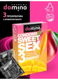 Презервативы для орального секса DOMINO Sweet Sex с ароматом манго - 3 шт. - Domino - купить с доставкой в Первоуральске