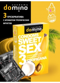 Презервативы для орального секса DOMINO Sweet Sex с ароматом тропических фруктов - 3 шт. - Domino - купить с доставкой в Первоуральске
