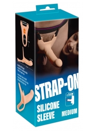 Силиконовый полый страпон на ремнях Silicone Strap-on - 16 см. - Orion - купить с доставкой в Первоуральске