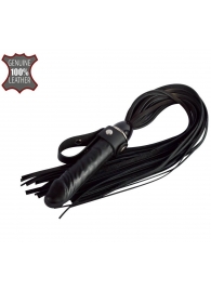 Черная плеть  Ковбой  с ручкой-фаллосом - 55 см. - Sitabella - купить с доставкой в Первоуральске