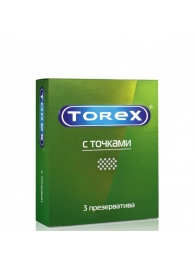 Текстурированные презервативы Torex  С точками  - 3 шт. - Torex - купить с доставкой в Первоуральске