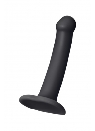 Черный фаллос на присоске Silicone Bendable Dildo S - 17 см. - Strap-on-me - купить с доставкой в Первоуральске