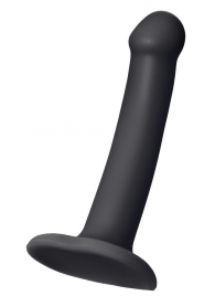 Черный фаллос на присоске Silicone Bendable Dildo S - 17 см. - Strap-on-me - купить с доставкой в Первоуральске