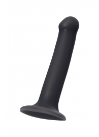 Черный фаллос на присоске Silicone Bendable Dildo M - 18 см. - Strap-on-me - купить с доставкой в Первоуральске