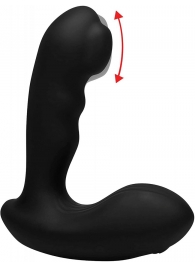 Черный стимулятор простаты Alpha-Pro 7X P-Milker Silicone Prostate Stimulator with Milking Bead - XR Brands - в Первоуральске купить с доставкой