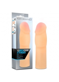 Телесная насадка-удлинитель на пенис PERFORMANCE 1.5INCH COCK XTENDER - 16 см. - Blush Novelties - в Первоуральске купить с доставкой