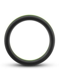 Черно-зеленое эрекционное кольцо Silicone Go Pro Cock Ring - Blush Novelties - в Первоуральске купить с доставкой