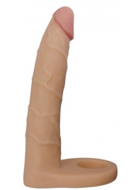 Телесная насадка-фаллоимитатор для двойного проникновения - 17 см. - Lovetoy - купить с доставкой в Первоуральске