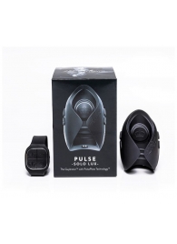 Темно-серый инновационный мужской осциллятор PULSE SOLO LUX с пультом ДУ - Hot Octopuss - в Первоуральске купить с доставкой