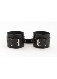 Черные кожаные наручники Ladys Arsenal - БДСМ Арсенал - купить с доставкой в Первоуральске