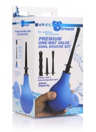 Анальный душ с 3 насадками Premium One-way Valve Anal Douche Set - XR Brands - купить с доставкой в Первоуральске