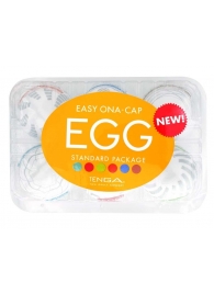 Набор из 6 мастурбаторов Tenga EGG Easy Beat с различным рельефом - Tenga - в Первоуральске купить с доставкой