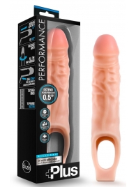 Телесный реалистичный фаллоудлинитель 9 Inch Silicone Cock Sheath Penis Extender - 22,86 см. - Blush Novelties - в Первоуральске купить с доставкой