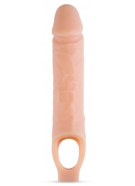 Телесный реалистичный фаллоудлинитель 10 Inch Silicone Cock Sheath Penis Extender - 25,4 см. - Blush Novelties - в Первоуральске купить с доставкой