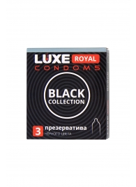 Черные презервативы LUXE Royal Black Collection - 3 шт. - Luxe - купить с доставкой в Первоуральске