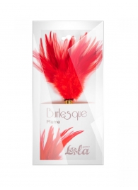 Красный перьевой тиклер Plume - 23 см. - Lola Lingerie - купить с доставкой в Первоуральске