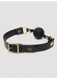 Черный кляп-шар Bound to You Faux Leather Ball Gag - Fifty Shades of Grey - купить с доставкой в Первоуральске