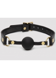 Черный кляп-шар Bound to You Faux Leather Ball Gag - Fifty Shades of Grey - купить с доставкой в Первоуральске