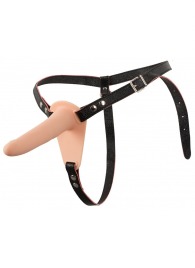 Телесный поясной страпон с вибрацией Vibrating Strap-On - 15,7 см. - Orion - купить с доставкой в Первоуральске