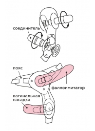 Черный пояс для женщин BEST SELECT с 3 насадками - LOVETOY (А-Полимер) - купить с доставкой в Первоуральске