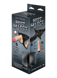 Черный пояс для женщин BEST SELECT с 3 насадками - LOVETOY (А-Полимер) - купить с доставкой в Первоуральске