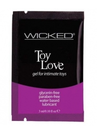 Лубрикант на водной основе для использования с игрушками WICKED Toy Love - 3 мл. - Wicked - купить с доставкой в Первоуральске