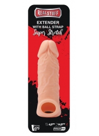 Телесная насадка EXTENDER WITH BALL STRAP 5.5 - 14 см. - Dream Toys - в Первоуральске купить с доставкой