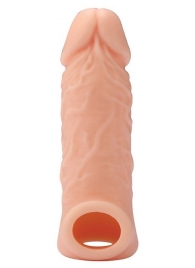 Телесная насадка EXTENDER WITH BALL STRAP 5.5 - 14 см. - Dream Toys - в Первоуральске купить с доставкой