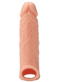 Телесная насадка EXTENDER WITH BALL STRAP 6.5 - 17 см. - Dream Toys - в Первоуральске купить с доставкой