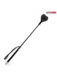 Черный стек с наконечником-сердечком - 54 см. - Notabu - купить с доставкой в Первоуральске