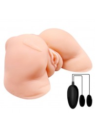 Телесная вибровагина Julie с 2 рабочими отверстиями - Baile - в Первоуральске купить с доставкой