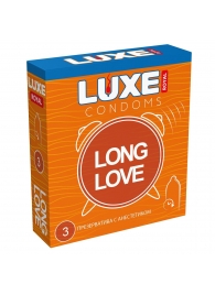 Презервативы с продлевающим эффектом LUXE Royal Long Love - 3 шт. - Luxe - купить с доставкой в Первоуральске