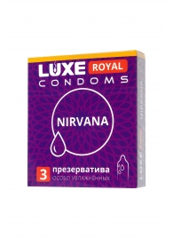 Презервативы с увеличенным количеством смазки LUXE Royal Nirvana - 3 шт. - Luxe - купить с доставкой в Первоуральске