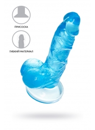 Голубой реалистичный фаллоимитатор Indy - 15,8 см. - A-toys купить с доставкой в интернет-магазине Orgasmix в Первоуральске Голубой реалистичный фаллоимитатор Indy - 15,8 см. - A-toys