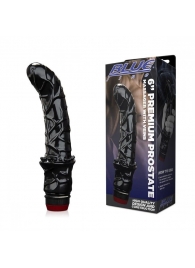 Черный вибромассажер простаты 6  Premium Prostate Massager - BlueLine - в Первоуральске купить с доставкой